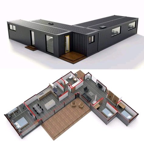 Shipping Container Home Designs, Storage Container Homes, Container Cabin, Container Office, Shipping Container House Plans, Container Buildings, Building A Container Home, Container Architecture, Container House Plans