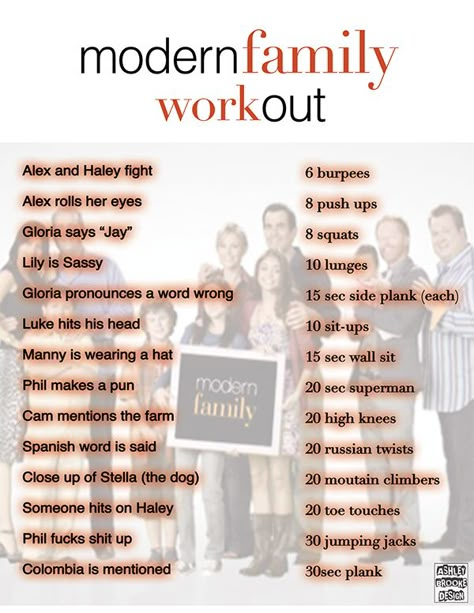 some s.m. graphics for workouts based upon tv shows Modern Family Workout Game, Modern Family Workout, Tv Workout Challenge, Show Workouts, Netflix Workout, Tv Workout, Tv Show Workouts, Movie Workouts, Sun Decal