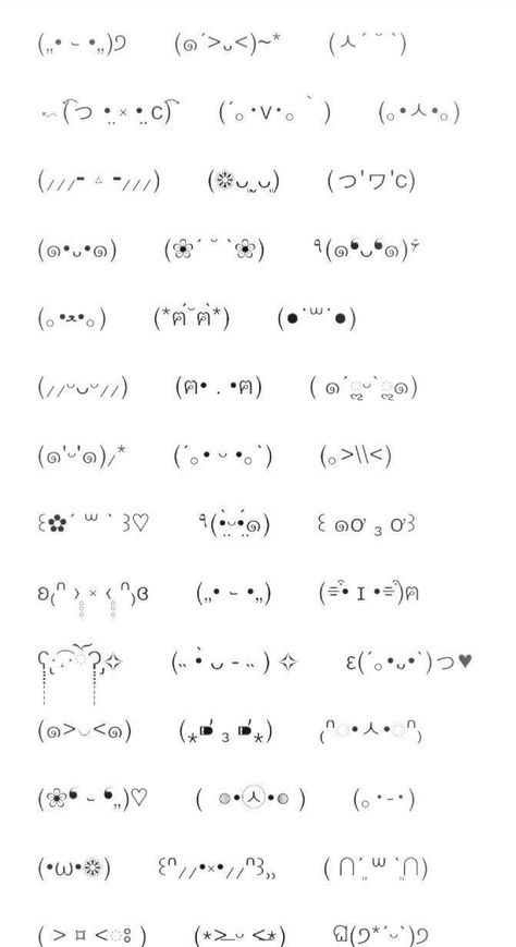 Keyboard Emoji Symbols Cute, Kaomoji Tattoo, Ascii Art Cute, Ascii Tattoo, Emoticons Text, Text Emotes, Keyboard Symbols, Cool Text Symbols, Emoji Texts