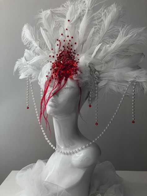 Blood Dress Fashion, Horror Burlesque, Flesh Fashion, Gore Fashion, Burlesque Headpiece, Southampton England, Drag Queen Outfits, Head Pieces, Masquerade Ball