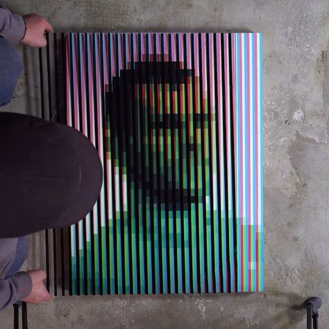 ACHES on Instagram: “Experimenting with a subpixel portrait and the moiré effect. #rgb #moire” Moire Effect, Semester 2, Optical Image, Optical Illusion, Optical Illusions, Ox, Box Fan, Sci Fi, Home Diy