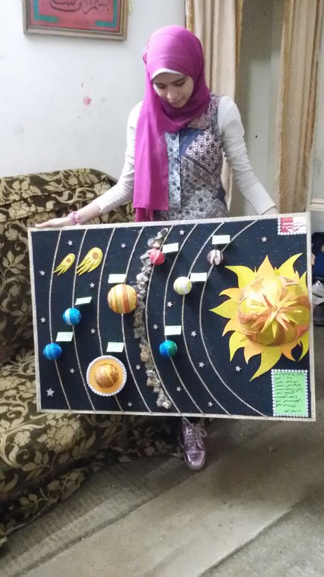 Solar System Projects For Kids, School Science Projects, Solar System Art, Solar System Model, Solar System Projects, Kid Experiments, Science Projects For Kids, Science Activities For Kids, System Model