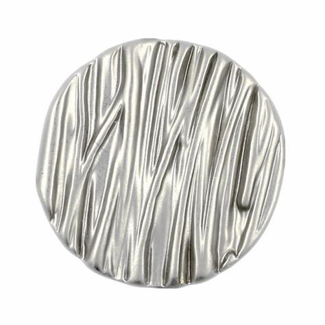 Matte Silver Wrinkle Surface Design Metal Shank Buttons. 0.75 inch Texture Jewelry Design, Mens Diamond Jewelry, Texture Jewelry, Button Fashion, Silver Button, Metal Texture, Shank Button, Neck Piece, Silver Buttons