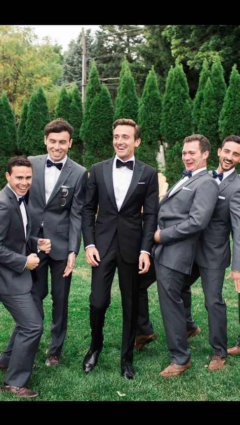 Groomsmen Attire Groom Different, Outdoor Wedding Tuxedo, Black Tuxedo Wedding Groomsmen Bridesmaid Dresses, Groom And Groomsmen Suits Black, Groom Black Tuxedo, Groomsmen Attire Black, Black Tuxedo Wedding, Classic Black Tuxedo, Vintage Wedding Centerpieces