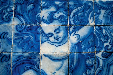 Rhapsody In Blue, Everything Is Blue, Earth Angel, Porto Portugal, White Tiles, Feeling Blue, Angel Art, Love Blue, 로고 디자인