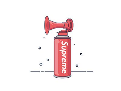 Supreme Air Horn by Canfeng Chen Apple Sticker, Wallpaper Video, Air Horn, Apple Stickers, Iphone Wallpaper Video, Star Wars Diy, Poster Ideas, Fashion Poses, Shanghai