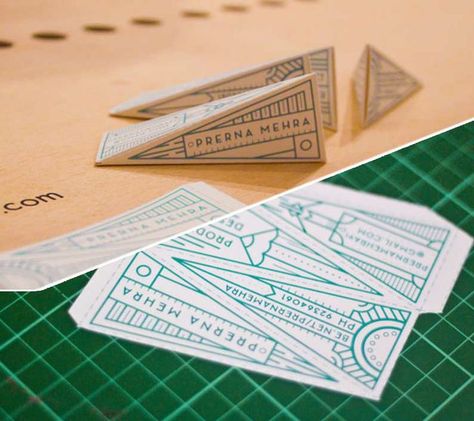 Origami Business Card, Awesome Business Cards, Brand Application, 3d Business Card, Booklet Printing, Art Business Cards, Buisness Cards, Packaging Design Trends, Beautiful Business Card