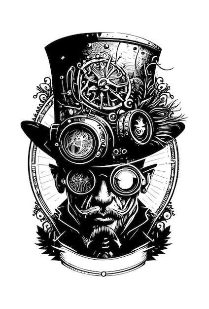 Steampunk Art Illustration, Sherlock Holmes Tattoo, Steampunk Art Drawing, Steampunk Workshop, Steampunk Drawing, Steampunk Images, Steampunk Illustration, Steampunk Man, Steampunk Aesthetic