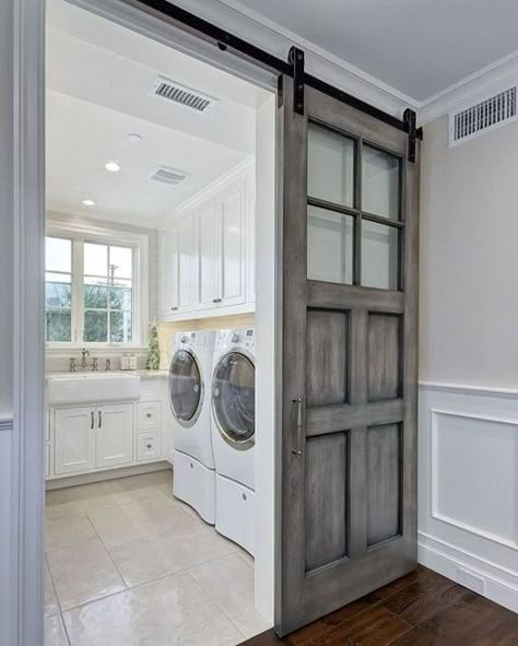 Perfect Laundry Room, Laundy Room, Small Laundry Room Organization, Tiny Laundry Rooms, Room Storage Diy, Laundry Room Flooring, Laundry Room Doors, Laundry Room Layouts, Farmhouse Laundry Room