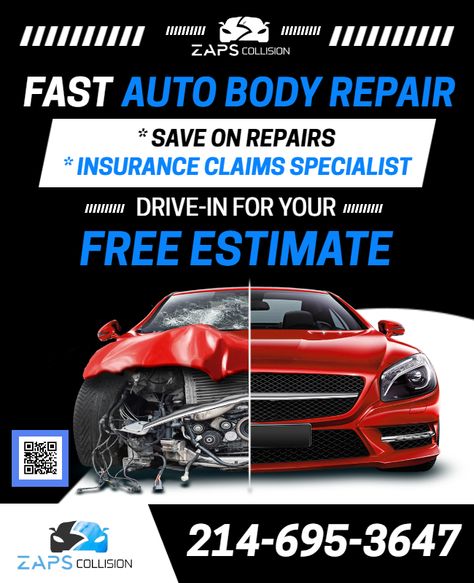 A Frame Design, Auto Body Repair Shops, Marketing And Sales, Auto Body Shop, Auto Body Repair, Auto Repair Shop, Repair Shop, Auto Body, Graphic Designs