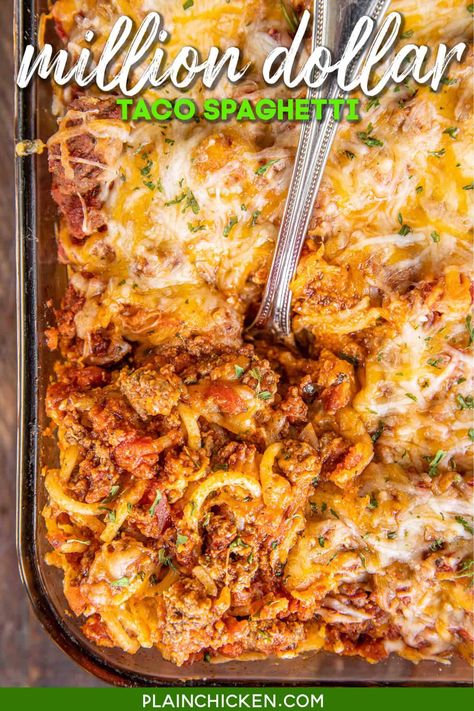 Rotel Spaghetti, Cottage Cheese Cream Cheese, Mexican Cheese Blend, Spaghetti Easy, Mexican Spaghetti, Spaghetti With Ground Beef, Ground Beef Taco, Mexican Pasta, Spaghetti Recipes Easy