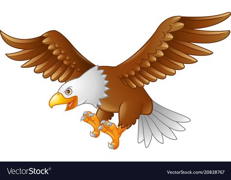 Eagle Cartoon Drawing, Flying Birds Drawing, Bird Easy Drawing, Flying Bird Drawing, Cartoon Eagle, Eagle Clipart, Eagle Cartoon, Flying Animals, Eagle Flying