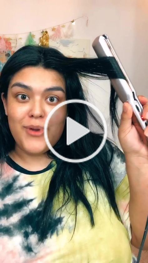 Curling With A Straightener, Curl With Straightener Tutorial, Curl Hair With Straight Iron, How To Curl Hair With Flat Iron, Hair With A Straightener, Iphone Tutorial, Hair Doos, Straight Iron, Curls With Straightener