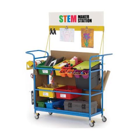 Copernicus Base STEM Maker Station Makerspace Furniture, Maker Station, Makerspace Library, Steam Ideas, Stem Lab, Small Tub, Classroom Storage, Stem Steam, Classroom Furniture