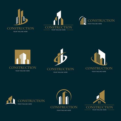 Logo For Construction Company, Bazo Design, Principle Of Design, Construction Company Logo, Handmade Logo, Real Estate Logo Design, Construction Logo, Real Estate Logo, Company Logo Design