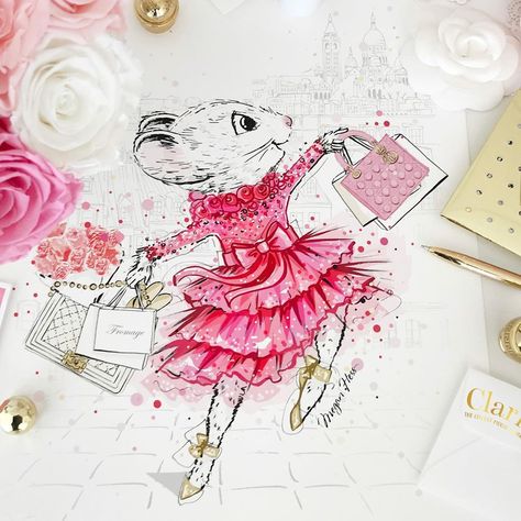 Claris on Instagram: “It all started as a sketch on Megan’s desk.... 🐭💕💕💕💕” Claris The Mouse, Megan Hess Illustration, Kerrie Hess, Paris Tea, Megan Hess, Fashion Drawings, Travel Drawing, Drawing Images, Fashion Illustrator