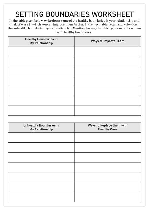 Healthy Relationship Worksheets For Adults, Boundaries Worksheets For Adults, Boundaries Worksheet Free Printable, People Pleasing Worksheets, Healthy Relationships Activity, Boundary Worksheets For Adults, Boundaries Therapy Activities, Counseling Worksheets For Adults, Recovery Coach Worksheets