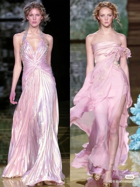 2006 Prom Dress, Archive Dress, Model Dress Kebaya, Prom Dress Inspo, Gown Designer, Elie Saab Couture, Designer Runway, Runway Fashion Couture, Pink Gown