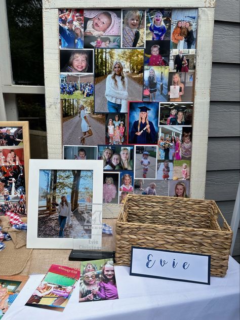 Grad Party Activity Ideas, Grad Party Decorations Pictures, Grad Party Gift Ideas, Pictures For Graduation Party, Grad Party Boards, Grad Party Inspo 2024, Grad Party Display Table, Grad Party Brunch, Grad Party Table Ideas