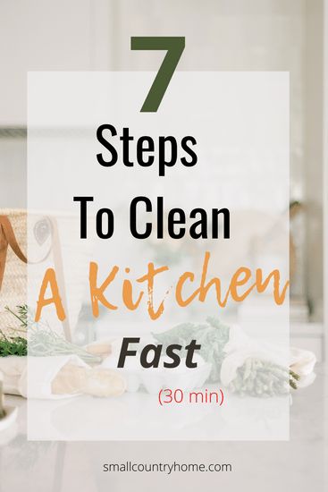 How to clean a kitchen fast. Fast cleaning tips houses, deep clean kitchen. How To Clean A Kitchen, How To Clean The Kitchen, How To Clean Your Kitchen, Kitchen Cleaning List, Organize Checklist, Kitchen Steps, Clutter Hacks, Clean A Kitchen, Deep Clean Kitchen