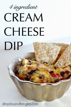 Dimples and Tangles: 4 INGREDIENT CREAM CHEESE SUPER DIP Cream Cheese Bean Dip, Bean Cheese Dip, Pineapple Salad Recipes, Tailgate Ideas, Dimples And Tangles, Appetizer Party, Bowl Party Food, Creative Cooking, Cream Cheese Dips