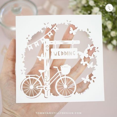 Cricut Wedding Cards Free, Free Wedding Card Svg Files For Cricut, Wedding Card Svg Free, Free Svg Cut Files For Cricut, Cricut Wedding Cards, Carte Cricut, Wedding Bike, Wedding Card Svg, Layer Artwork