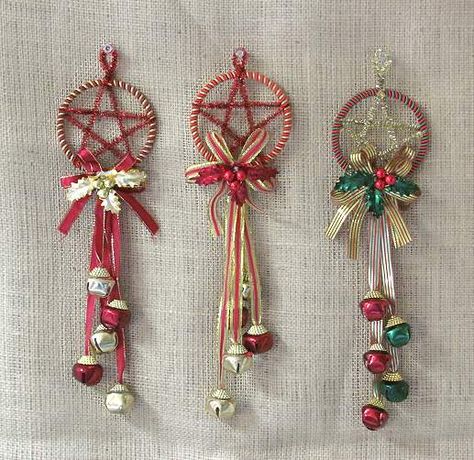 Yule Bell Ornaments Witch's Bells, Pagan Christmas Tree, Yule Decor, Yule Traditions, Yule Crafts, Pagan Christmas, Yule Celebration, Pagan Yule, Yule Gift