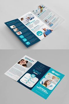 Dental Trifold Brochure Template INDD, PSD Dental Brochure Design, Dental Brochure, Dental Advertising, Dental Logo Design, Dental Aesthetics, Brochure Design Creative, Modern Brochures, Marketing Presentation, Professional Brochure