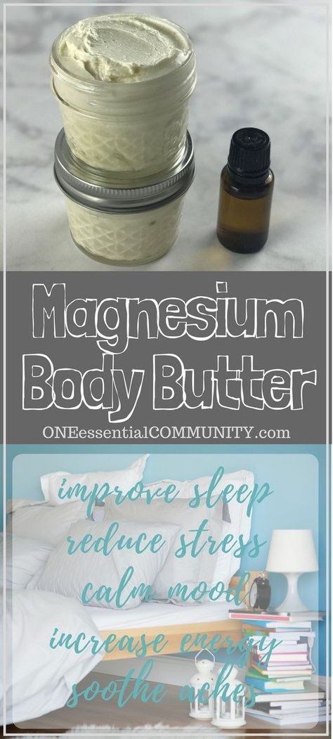 Magnesium Body Butter, Calm Mood, Homemade Body Butter, Diy Lotion, Homemade Lotion, Increase Energy, Homemade Bath Products, Diy Essential Oils, Body Butters