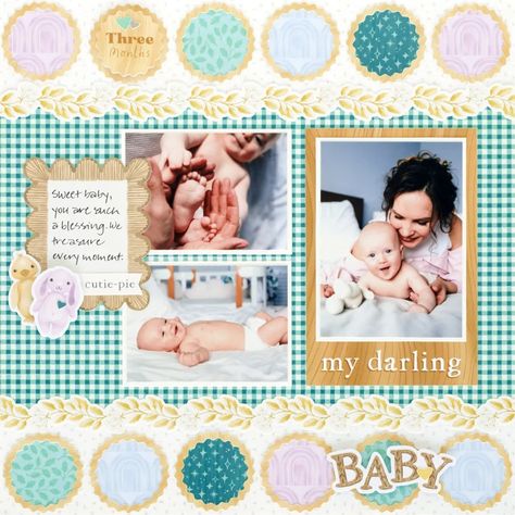 Say “Hello” to This Baby Scrapbook Layout – Creative Memories Blog Baby Scrapbook Ideas, Scrapbook Baby Book Ideas, Scrapbooking Rooms, Baby Storytime, Baby Boy Scrapbook Layouts, Layout Sketch, Memories Ideas, Boy Scrapbook Layouts, Baby Scrapbook Album