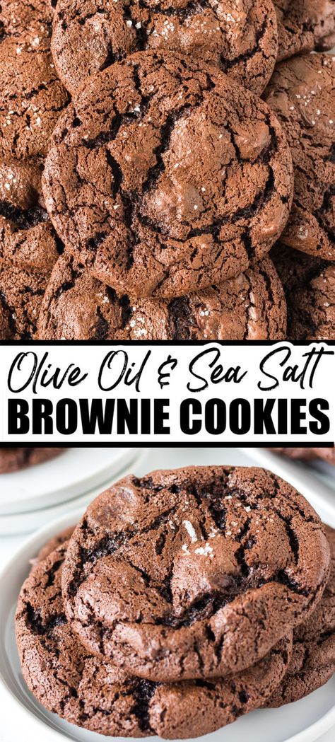 Desserts Using Cocoa Powder, Cookie Recipes With Oil, Sea Dessert Ideas, Desserts To Make With Cocoa Powder, Easy Desserts With Cocoa Powder, Sea Salt Chocolate Cookies, Easy Dessert Recipes With Cocoa Powder, No Chocolate Cookies, Oil Cookies Recipes