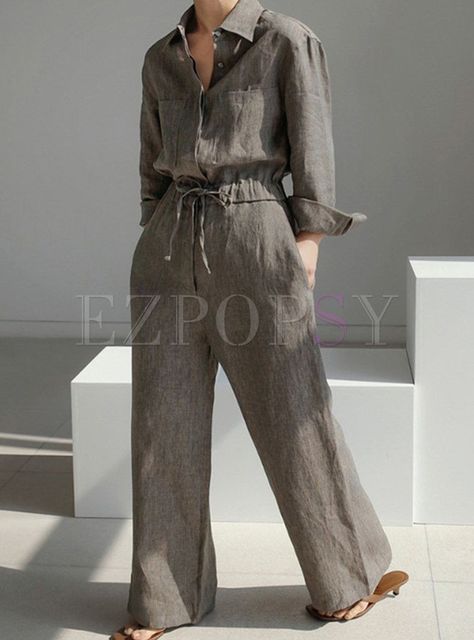 Linen Style Fashion, Linen Pants Outfit, Jumpsuit Outfits, Capsule Wardrobe Essentials, Linen Jumpsuit, Classy Casual Outfits, Where To Shop, Linen Pants Women, Linen Style