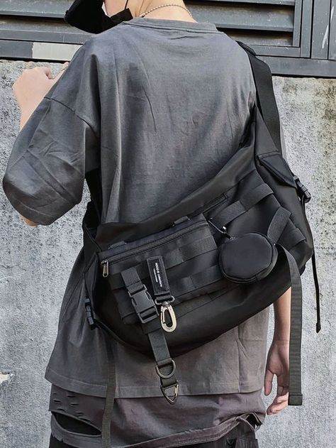 Techwear Backpack, Cylinder Bag, Sling Bag For Men, School Bag College, Mens Crossbody Bag, Summer Sport, College Bags, Mens Casual Dress Outfits, Side Bag