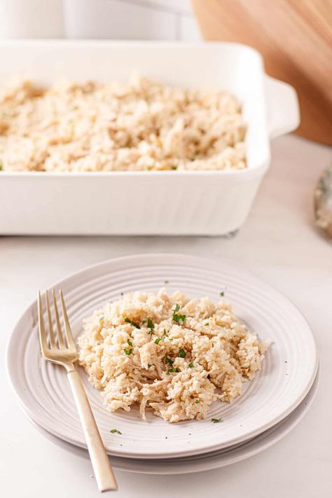 Dairy-Free Chicken and Rice Casserole - The Dairy-Free Menu Homemade Cream Of Chicken Soup, Homemade Cream Of Chicken, Foods To Cook, Chicken And Rice Casserole, Dairy Free Soup, Chicken Rice Casserole, Dairy Free Cream, Homemade Almond Milk, Chicken And Rice