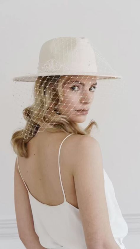 bridalstylevancouver on Instagram: The BSV Shop features the coolest most unique fabulous finds for your wedding day! #vancouverwedding #thebsvshop #shoptillyoudrop… Bride Hats Wedding, Wedding Hats For Bride, Bridal Hat With Veil, Wedding Dress With Hat, Bride With Hat, Wedding Veils And Headpieces, Aw Bridal, Bride Hats, Hat Veil