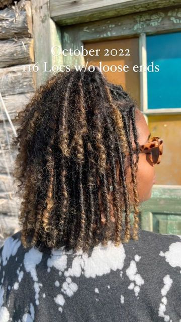 Dreads With Loose Ends, Locs Curly Ends Black Women, Coil Locs With Curly Ends, Sister Locs With Loose Ends, Loca With Curly Ends, Lox Extensions With Curly Ends, Natural Locs With Curly Ends Styles, Locs On Medium Length Hair, Locs With Combed Out Ends