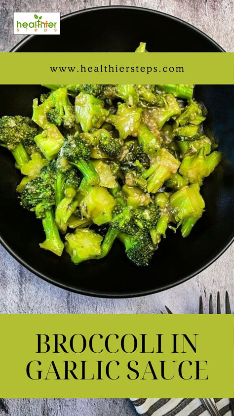 This is Broccoli In Garlic Sauce recipe by healthier steps Broccoli Healthy Recipes, Broccoli In Garlic Sauce, Chinese Broccoli Recipe, Broccoli With Garlic Sauce, Asian Broccoli, Broccoli With Garlic, Cooked Broccoli, Spicy Broccoli, Chinese Garlic