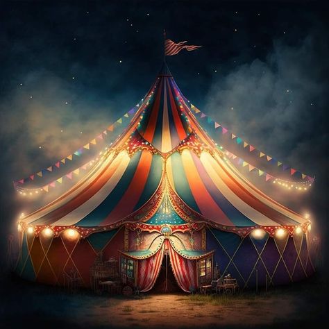 Cute Circus Aesthetic, Circus Fantasy Art, Fantasy Carnival Art, Fantasy Circus Art, Vintage Carnival Aesthetic, Circus Tent Aesthetic, Circus Concept Art, Carnival Aesthetic Night, Dark Carnival Aesthetic