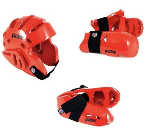 Lightning Red Karate Sparring Gear Package Deal - Child Small Karate Gear, Karate Sparring, Sparring Gear, The Game Is Over, Package Deal, Star Wars Jedi, Taekwondo, Bicycle Helmet, Karate