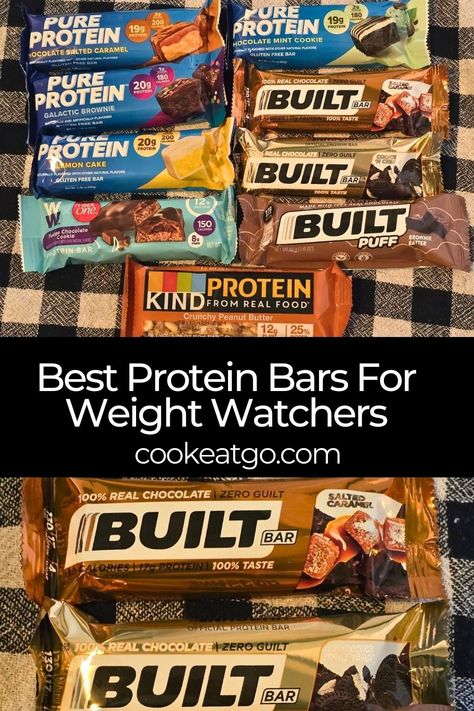 Looking for the perfect protein bar for your weight loss journey? The protein bars are the best for Weight Watchers. Packed with delicious flavors and just the right balance of protein and nutrients, it's the ultimate snack to keep you satisfied and on track with your goals! Pick from Pure Protein, Fibe One Protein, Kind Protein, Built Bars, and Quest bars to eat! Pin to your Weight Watchers Pinterest Board for later! Perfect Protein Bar, Weight Watcher Protein Bar, Ww Granola Bar Recipe, Built Bars Protein, Pure Protein Bars, Quest Bars, Best Tasting Protein Bars, Quest Protein Bars, Best Protein Bars To Buy