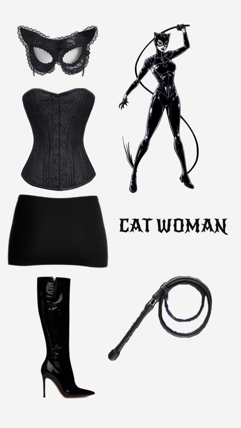 Cat woman Catwoman Costume Ideas, Cat Women Costumes, Cat Women Costume, Cat Woman Halloween Costume, Cat Woman Costume Body Suits, Catwoman Costume, Cat Costumes Women, Cat Costume Corset, Batman Ans Cat Women Costume