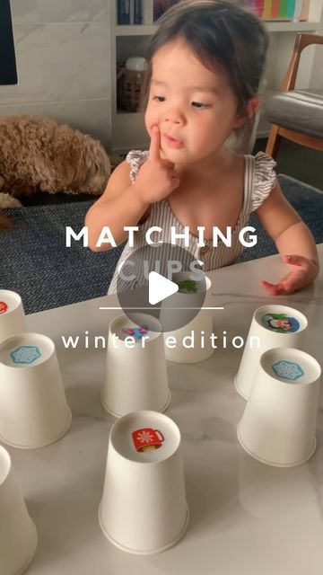 Wendy | Pediatrician | ❄️ MATCH THE CUP ⛄️ SAVE this LOW PREP matching game to make for your toddler this winter! Check out @beginlearning for easy play... | Instagram Eye Hand Coordination Activities, Matching Games For Toddlers, Preschool Montessori, Coordination Activities, Matching Stickers, Games For Toddlers, Game Themes, Toddler Mom, Preschool Games