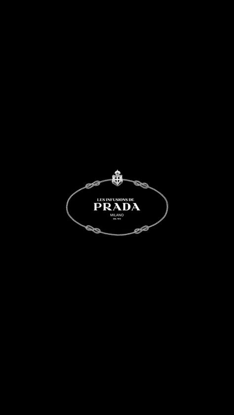 PRADA LOGO Wednesday Wallpaper, Iphone Background Inspiration, Chanel Wallpapers, Prada Candy, Easy Backdrops, Paris Mode, Prada Logo, Fashion Wallpaper, Black And White Aesthetic