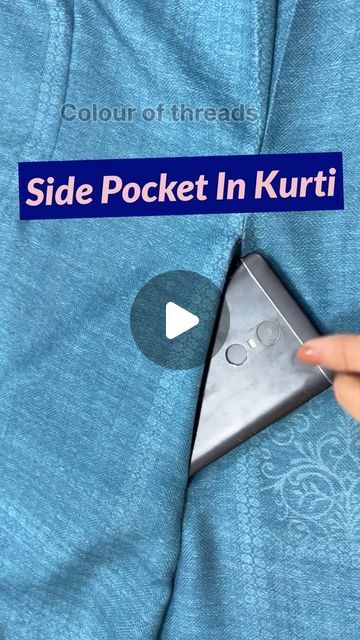 Side Pocket Kurti Design, Pocket Kurti Design, Kurti Sewing, Fashion Kurti, Pakistani Kurta, Side Zip Pants, Kurta Style, Kurti Designs, Side Pocket