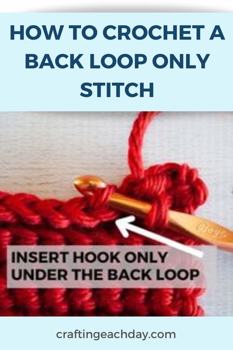 Back Loop Crochet, Back Loop Only Crochet, Crochet In Back Loop Only, Crochet Back Loop Only, Back Loop Crochet Stitch, Single Crochet Front Loop Only, Slip Stitch Back Loop Crochet, Front Loop Vs Back Loop Crochet, Single Crochet Stitch Back Loop