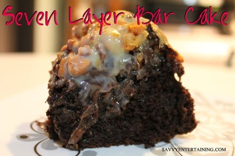 Seven Layer Bar Cake – Shanna Hatfield Condensed Milk Recipes Desserts, Vanilla Bundt Cake, Bunt Cake Recipe, Milk Recipes Dessert, Easy Bundt Cake, Bar Cake, Cake Mix Desserts, Chocolate Cake Recipe Easy, Dessert Bar Recipe