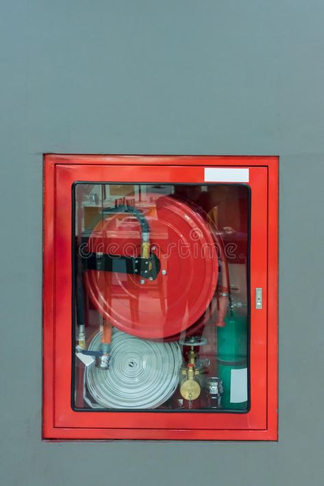 Cabinet Firehose. Hydrant with water hoses and fire extinguish equipment, Fire f , #AFF, #water, #hoses, #fire, #Cabinet, #Firehose #ad Fire Hose Cabinet Design, Fire Hose Cabinet, Fire Extinguisher Cabinets, Hose Cart, Fire Hose, Fire Extinguishers, Hose Reel, Storage Places, Fire Fighter