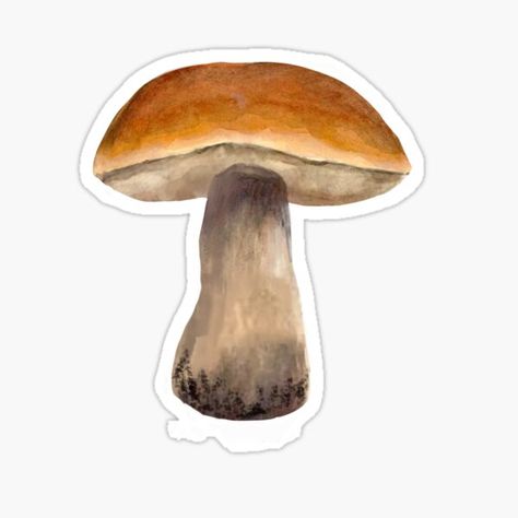 "MUSHROOM WATERPAINTINGS" Sticker by Alligatorgod | Redbubble Sticker Mushroom, Mushroom Stickers, Dark Academia Room, Academia Room, Sketchbook Cover, Sticker Ideas, Dark Academia, Top Artists, Sticker Design