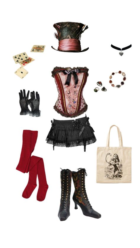 mad hatter  #outfitinspo #vintage #movies #aliceinwonderland #madhatter #fashion #corset Halloween Mad Hatter, Mad Hatter Halloween, Mad Hatter Outfit, Mad Hatter Halloween Costume, Halloween Corset, Hatter Costume, Shuffle Outfits, Horror Halloween Costumes, Mad Hatter Costume