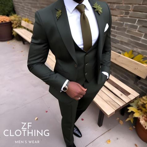 Green Tuxedo For Men, Coat Pant For Men Suits Wedding, Dark Green Style, Green Tux, Coat Pant For Men, Designer Tuxedo, Men Suits Wedding, Suits Formal, Wedding Tux